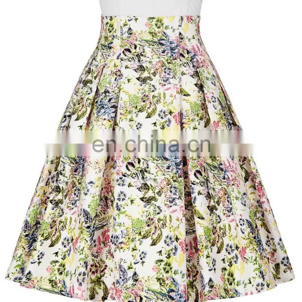 Grace Karin Occident Women's Vintage Retro 50s Floral Pattern Cotton Skirt 9 Patterns CL008925-5 photo-4