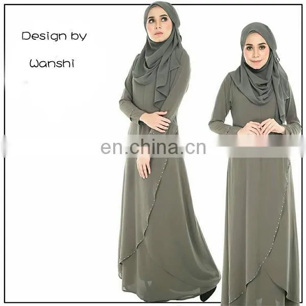 New Model Wholesale Islamic Clothing Latest Design Women Jubah Abaya in Dubai photo-6