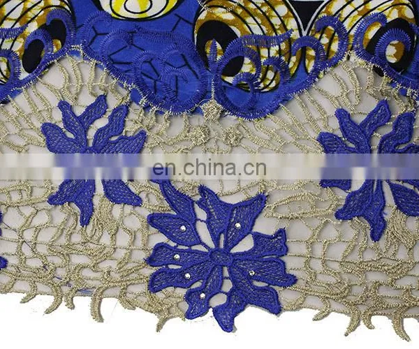 2016 African Style Beautiful Design High Quality Wax Mix Guipure With Speical Wax for Makring Clothe photo-3