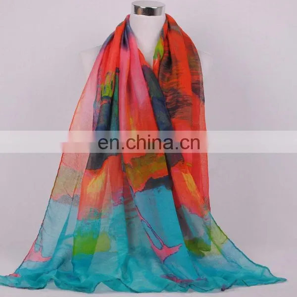Scarf Factory Bulk Wholesale China Woman's Voile Scarf photo-5