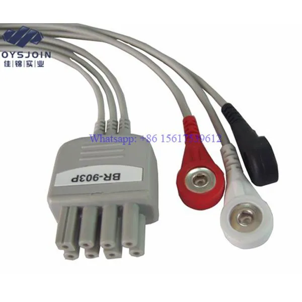 Nihon Kohden BR-903P 3 Leads Snap/Clip ECG Leadwires photo-2