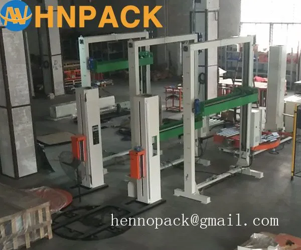 Hennopack Fully Automatic Pass Type Pallet Top Foil Sheet Dispenser Machine photo-2