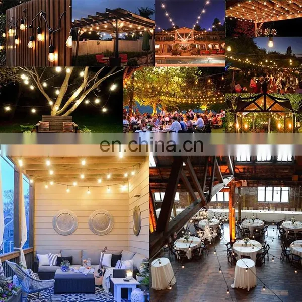Waterproof S14 String Lights Vintage Backyard Patio Lights Globe Wedding Light String Umbrella String Lights Party Led Chain photo-4