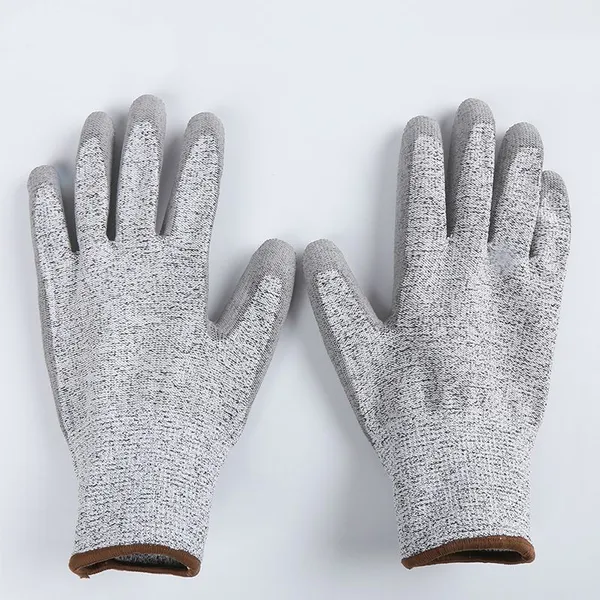 Cut Resistant Level 5 UHMWPE Anti Cut Gloves Cut Resistance Gloves PU Palm Coated Cut Proof Gloves photo-5