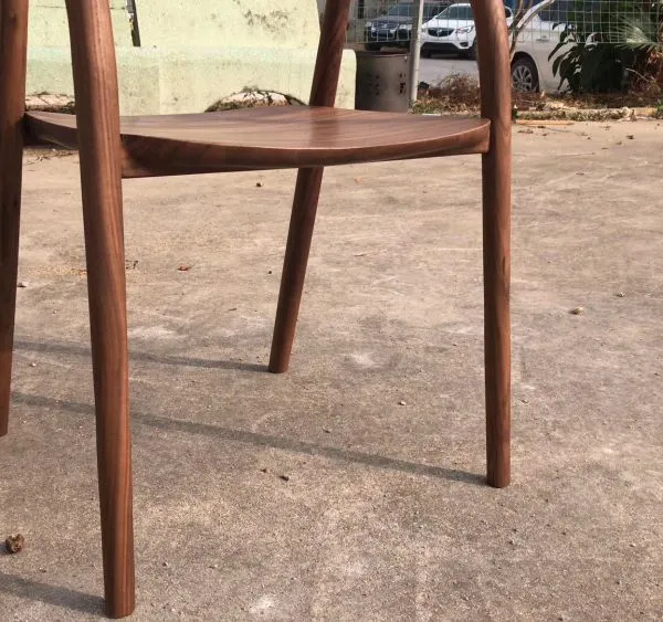 2021 High Quality Affordable Furniture Chairs Neva Armchair in Solid Ashwood/america Walnut photo-5