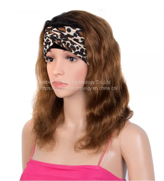 Headwrap Blone Water Wave Full Lace Human Hair Wig photo-3