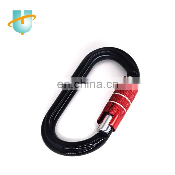 UIAA Certificate 25kn Gold Black Custom Logo Oem Accepted O Shaped Safety Climbing Aluminum Carabiner Hook photo-5