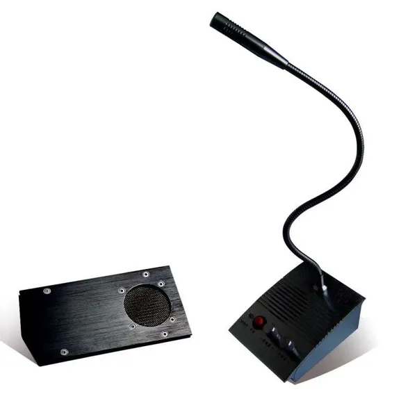 HS-A168 Black Bank, Hospital, and Subway Station Service Window Intercom Broadcasting System