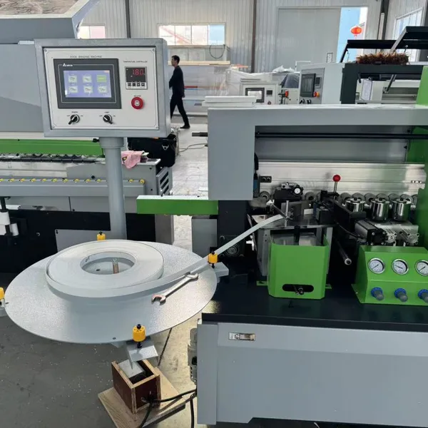 PVC Edge Banding Machine Automatic Wood Edge Bander Melamine Cabinet Edge Banding With End Cutter photo-2