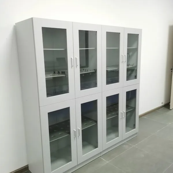 Laboratory All-Wood Glassware Cabinet Solid Wood Utensil Cabinet photo-3