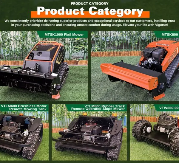 Self Locking 800 mm Servo Motor Gasoline Engine Remote Operated Track Lawn Cutter Machine China Cordless Grass Cutter photo-6