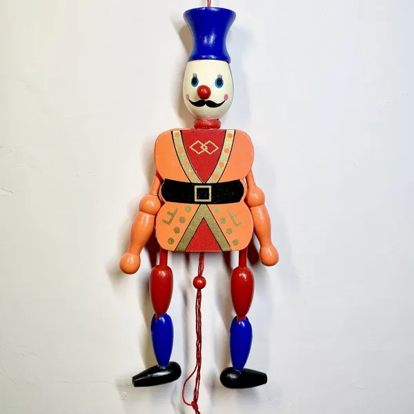 Handmade Traditional Wooden Marionette Pull-string Puppet photo-4