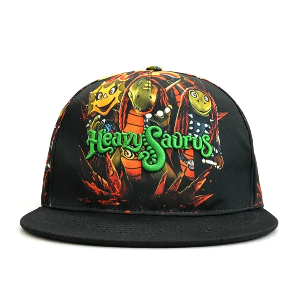 Custom 3D Embroidery Logo Snapback Hat Custom Full Color Print Snapback Hats Custom Size Snapback Caps
