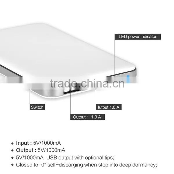 2016 New Design Credit Card Power Bank 5200mah photo-3