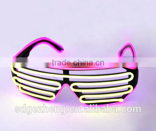 Wholesale LED Shutter Party Glasses Flashing el Wire Sunglasses With CE ROHS Approval photo-4