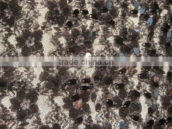 Poly Tulle Embroidery Sequin Fabric