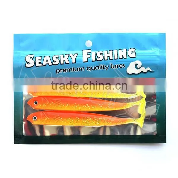CHSOFT30 Drop Shipping Soft Fishing Lure Fish Shape Shad Bait 3pcs in One Bag photo-4