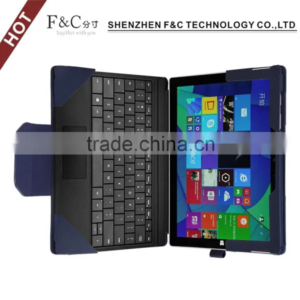 2016 High Qulity Hot Selling Flip Leather Tablet Case for Microsoft Surface Pro 4 Keyboard photo-3
