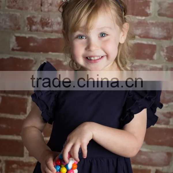 Personalized Kids Girls t Shirt Wholesale Ruffle Sleeves Cut t Shirt Kids photo-4