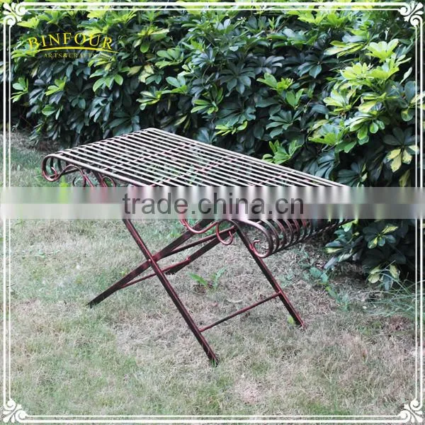 Custom Patio Garden Furniture Antique Metal Wire Folding Table photo-4