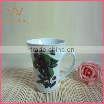 Porcelain Mug With Decal, Porcelain Mugs