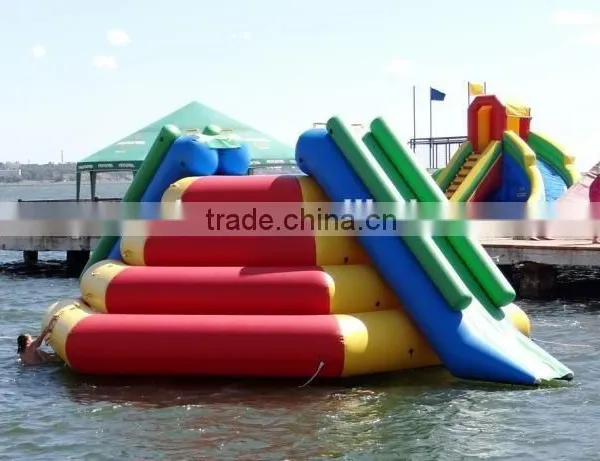Hot Sale Cheap and Popular for Person Inflatable Floating Pyramid Water Games With Slide photo-4