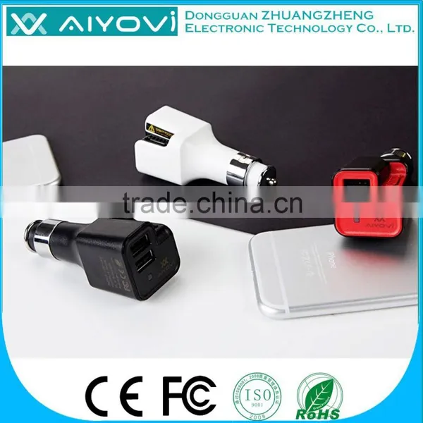 2015 New Products In China Ce/Rohs/Fcc Mini Usb Car Charger Power Bank Car Charger