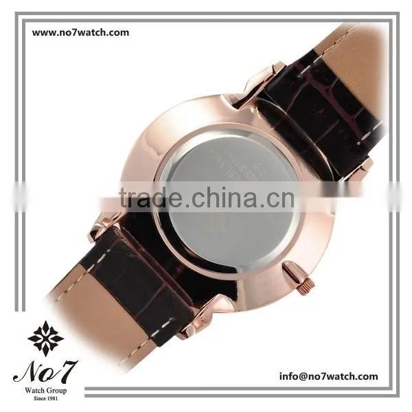 Stylish Quartz Timepiece for Man With Brown Genuine Leather Strap and Alloy Case photo-4