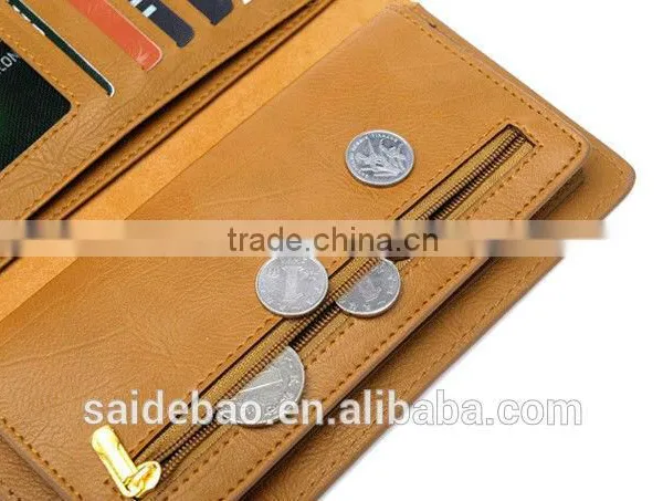 2016 Wholesale New Fashion Promition Genuine Leather Men's Wallet With Customizde Logo photo-5