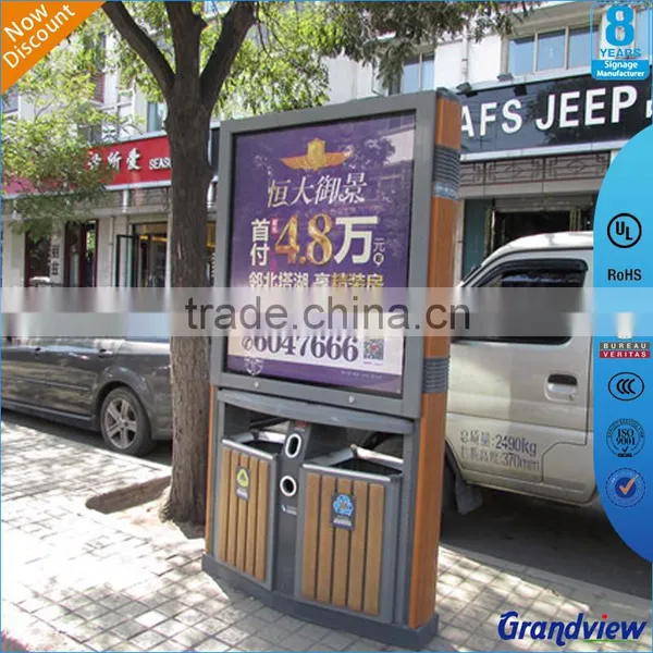 Newest Design Advertising Waterproof Recycle Led Trash Bin Light Box Quality Choice