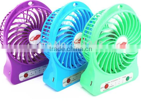 New Arrival Portable Mini USB Fan Strong Wind Desk Fan 3 Speed Modes Cool USB Electric Fan for Camping/Hiking/ Indoor/ Outdoor photo-2