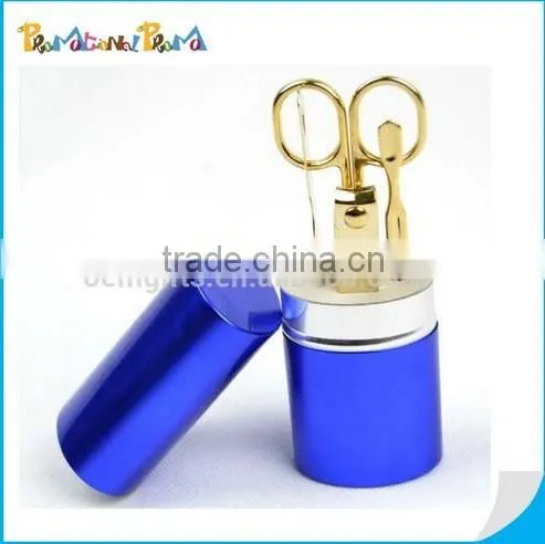 High Quality 4 in 1 Manicure Set With Aluminum Round Case for Promotion photo-2