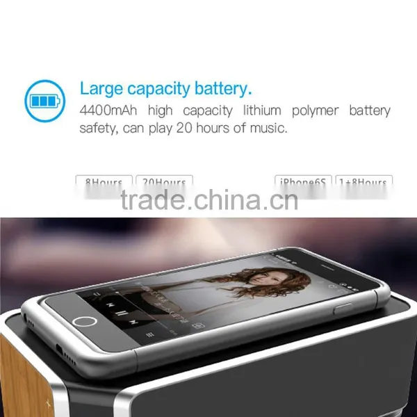 2016 High-qulity Music Effect Bluetooth Speaker With Qi Standard Remote Wireless Charger Quality Choice photo-4