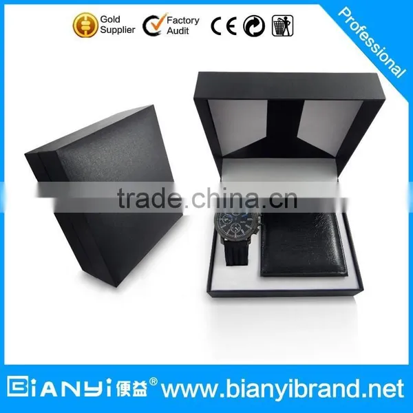 Classic Style High Quality Men Geniune Leather Wallets With Watch for Men's Gift