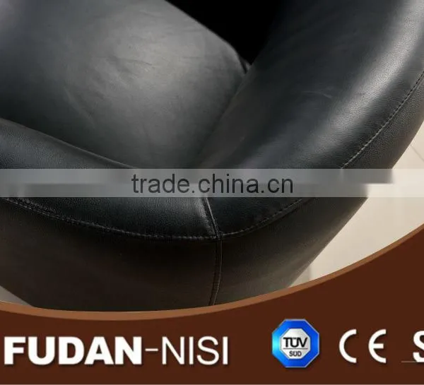 Modern Round Top Grain Leather Sofa Leisure Chair photo-3