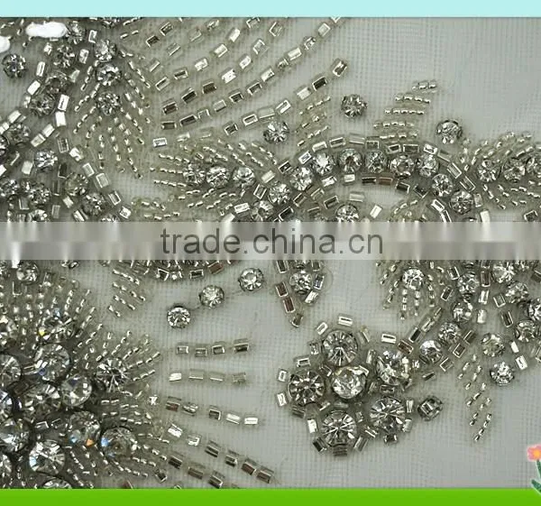 2015 Newest and Fashion Handmake Tulle Patch With Beads RC-314 photo-4