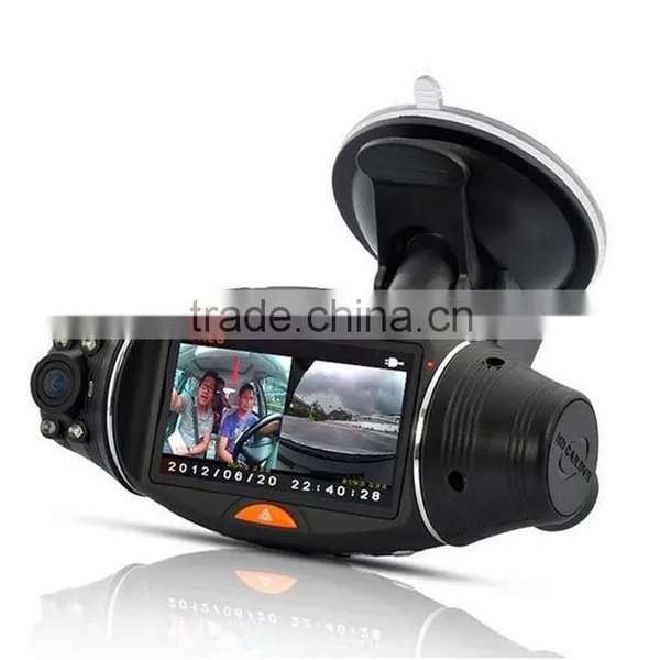 1080P Dash HD DVR GPS Tracking Plotter 2.7 Inch HD R310 Camera Car Rotate 170 Degree G-sensor Night Vision TFT LCD Dual 2 Lens Quality Choice photo-4