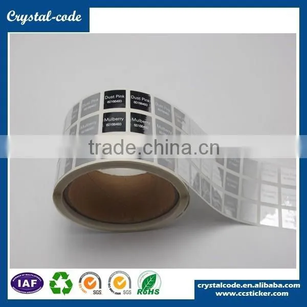 Anti Counterfeit Acrylic Pressure Adhesive Peel off Destructible Eggshell Vinyl Materials Label photo-4