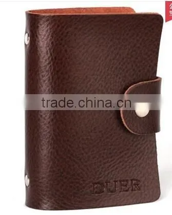 Factory Direct Sale High Quality Gift Leather Card Holder+ Key Bag+Key Chain With Gift Box photo-4