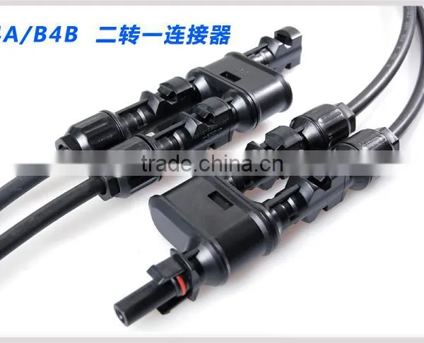 T Type 2 to 1 MC4 Branch Connector for PV System photo-3