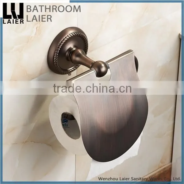Customized Popular Unique Design Zinc Alloy Antique Copper Finishing Bathroom Sanitary Items Wall Mounted Toilet Paper Holder photo-2