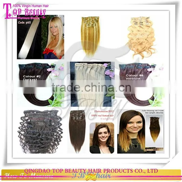 Virgin European Human Hair Blonde Hair Extension #613 Clip In Extensions photo-5