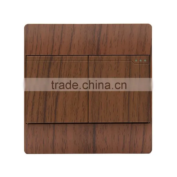 2016 Newest U.A.E Design 2 Gang 1 Way Luxury Electrical Wall Switches