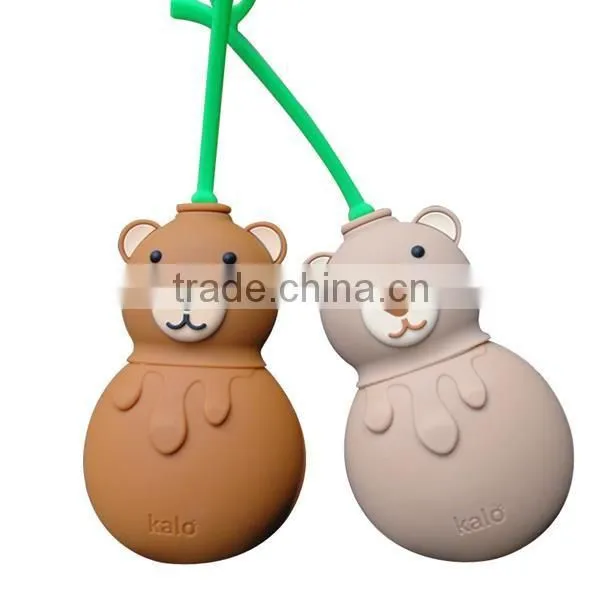 Chocolate Bear Shape Silicone Key Pouch,key Chain,key Holder photo-2