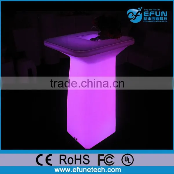 Led Light up Bar Furniture, Plastic Rgb Color Change Led Light up Cocktail Table photo-4