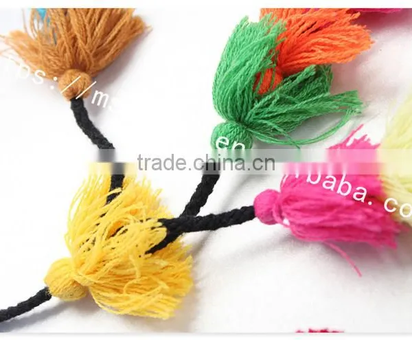 Hot Selling Colorful Pom Pom Ball Cotton Tassel Cord for Decoration photo-5