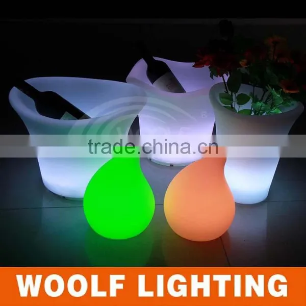 Led Glowing Plastic Champagne Ice Bucket With Stand photo-3