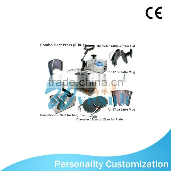 2015 HOT Sale High-quality Multifunctional Combo Sublimation Press Machine 8 in 1 photo-2