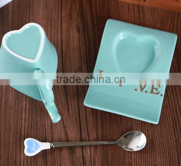 250ml Ceramic Mug With Special Handle Heart Shaped Coffee Mug photo-6