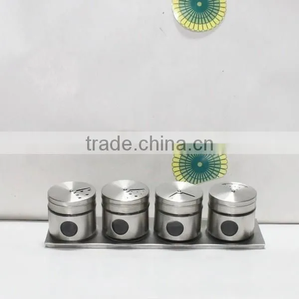 Metal Coated Glass Salt and Pepper Shaker With Metal Rack photo-4